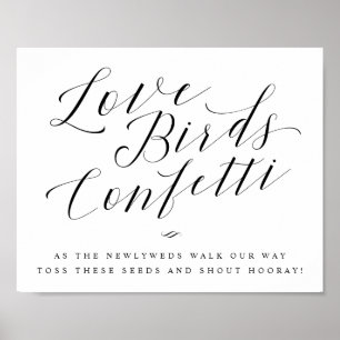 Poster Símbolo de Casamento de Pássaros Confetti Seeds 