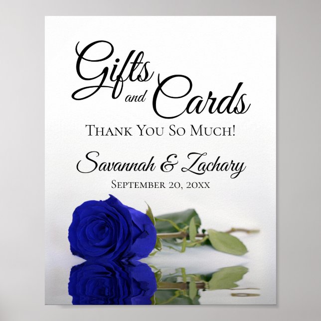 Poster Símbolo de Casamento do Elegante Royal Rosa Blue (Frente)