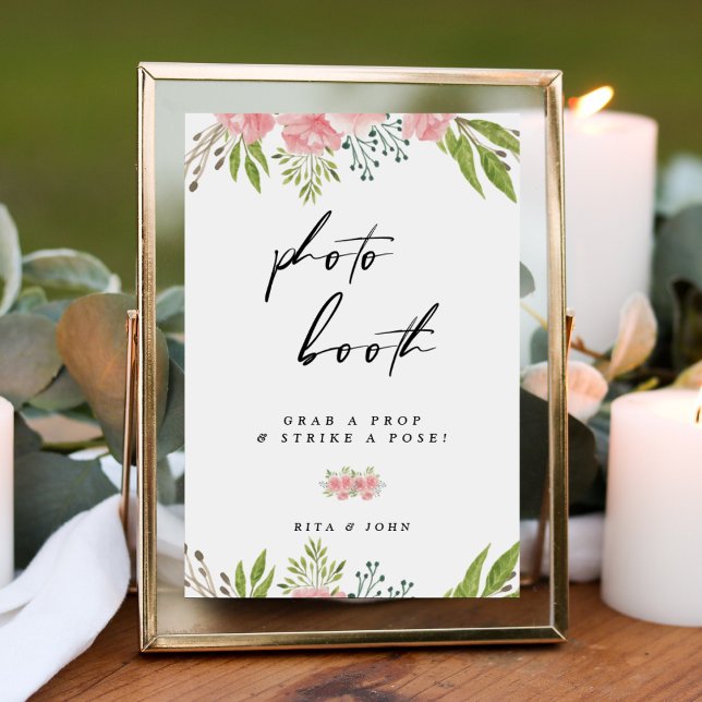 Poster Símbolo de Casamento Foto Booth do Cravo Floral Mo (Criador carregado)