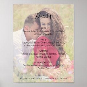 Poster Símbolo de Casamento Fotográfico Russo do Menu d