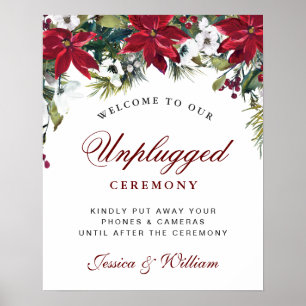 Poster Símbolo de cerimônia desplugada de poinsettia ve