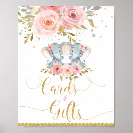 Poster Símbolo de Chá de fraldas e presentes para garotas