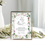 Poster Símbolo de Chá de panela de Toque Floral Elegante<br><div class="desc">Um sinal de chá de panela de caça ao anel é uma obra de arte impressionante que adiciona um toque de beleza natural e elegância a qualquer celebração de chá de panela. Os delicados pincéis da aquarela criam um efeito mesmerizante, dando vida aos detalhes intrincados de cada folha e flor....</div>