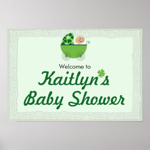Poster Símbolo de Chá do Irish Baby Buggy