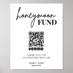Poster Símbolo de Código QR do Fundo de Honra Moderno