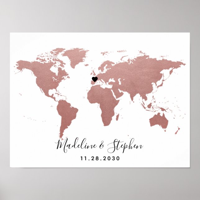 Poster Símbolo de Convidado Tema viagem no Casamento Mitz (Frente)