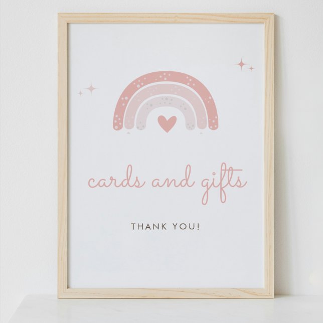 Poster Símbolo de dons e cartões arco-íris de aquarela (Criador carregado)