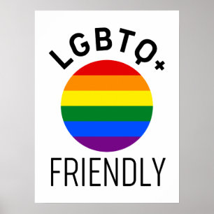 Poster símbolo de esperança homossexual do arco íris
