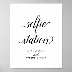 Poster Símbolo de "Estação Selfie" de Casamento de Cal
