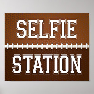 Poster Símbolo de ESTAÇÃO SELFIE do Partido de Futebol Im