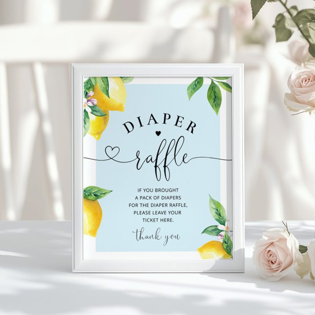 Poster Símbolo de fralda de limão azul (Criador carregado)