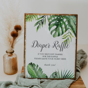 Poster Símbolo de Fralda de Palma Tropical Selvagem Raff