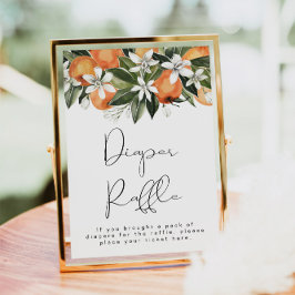 Poster Símbolo de Fralda Laranja Pequeno Cutie Raffle