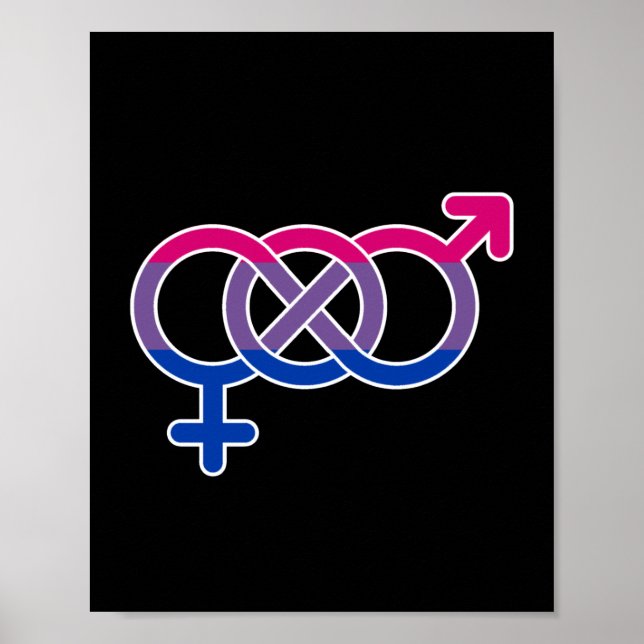 Poster Símbolo de gênero da bissexualidade (Frente)