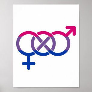 Poster Símbolo de gênero da bissexualidade