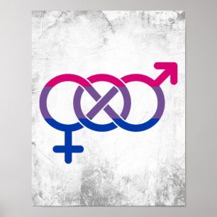 Poster Símbolo de gênero da bissexualidade