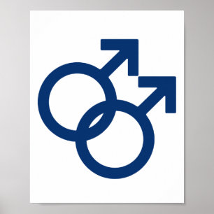 Poster Símbolo de gênero MLM Gay Men