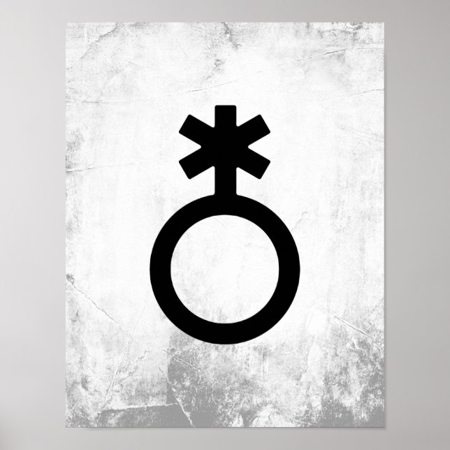 Poster Símbolo de Gênero Não Binário (Frente)