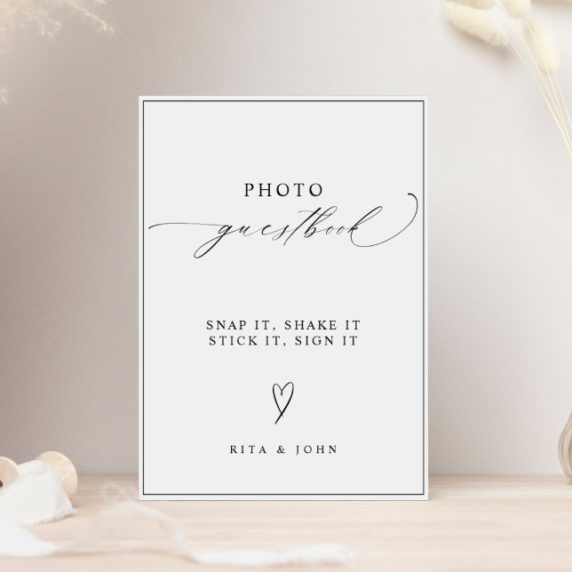 Poster Símbolo de Guestbook de Foto de Casamento de Calig (Criador carregado)