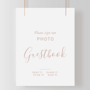 Poster Símbolo de Guestbook de Fotografia de Casamento M