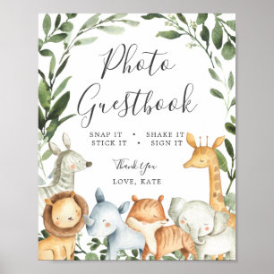 Poster Símbolo de Guestbook para Animais Safari