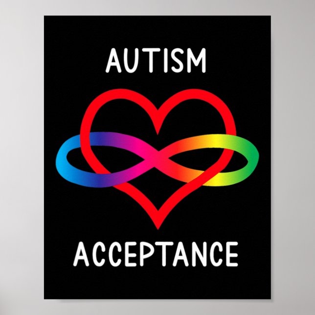 Poster Símbolo de Infinidade de Aceitação Autism Pro para (Frente)