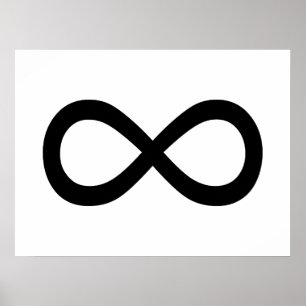 Pôster Símbolo de Infinito Preto