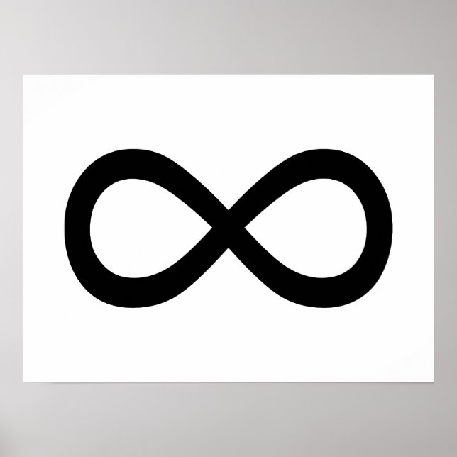 Pôster Símbolo de Infinito Preto (Frente)