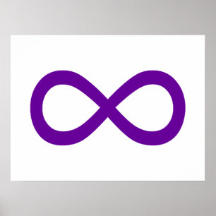 Pôster Símbolo de Infinito Roxo
