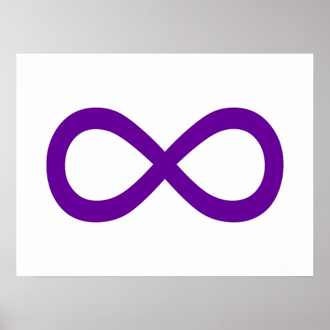 Pôster Símbolo de Infinito Roxo (Frente)