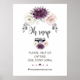 Poster Símbolo de Instagram de Instagram de Placa Branco
