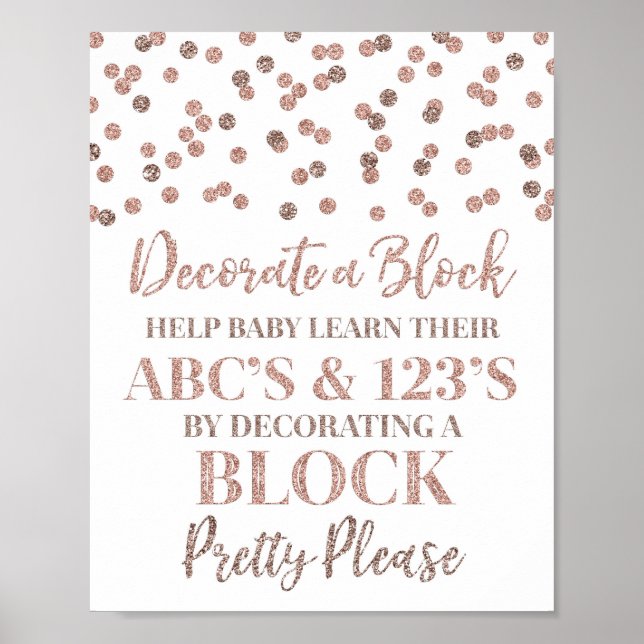 Poster Símbolo de Jogo Desdecorado de Confetti Dourado ro (Frente)