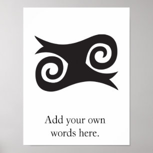 Pôster Símbolo de KWATAKYE ATIKO da bravura e do