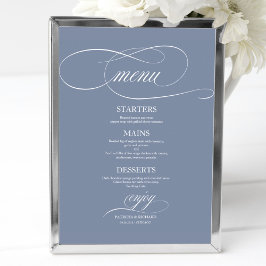 Poster Símbolo de Menu Simples de Casamento Elegante Dust