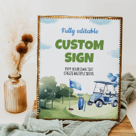 Poster Símbolo de Mesa Clássico do Golf Boy