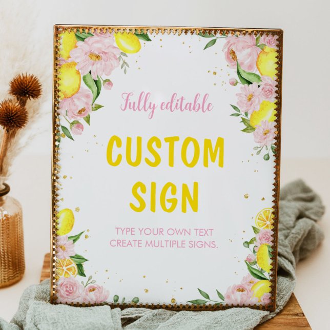 Poster Símbolo de Mesa de Festa de aniversário de limão (Criador carregado)