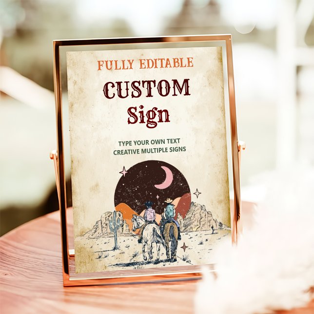 Poster Símbolo de Mesa de Festa de aniversário Wild West  (Criador carregado)