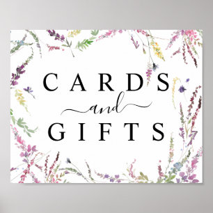 Poster Símbolo de Mesa de Primavera Wildflower Cards & G