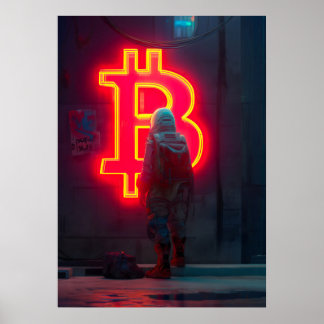 Poster Símbolo de Neon de Cyber City