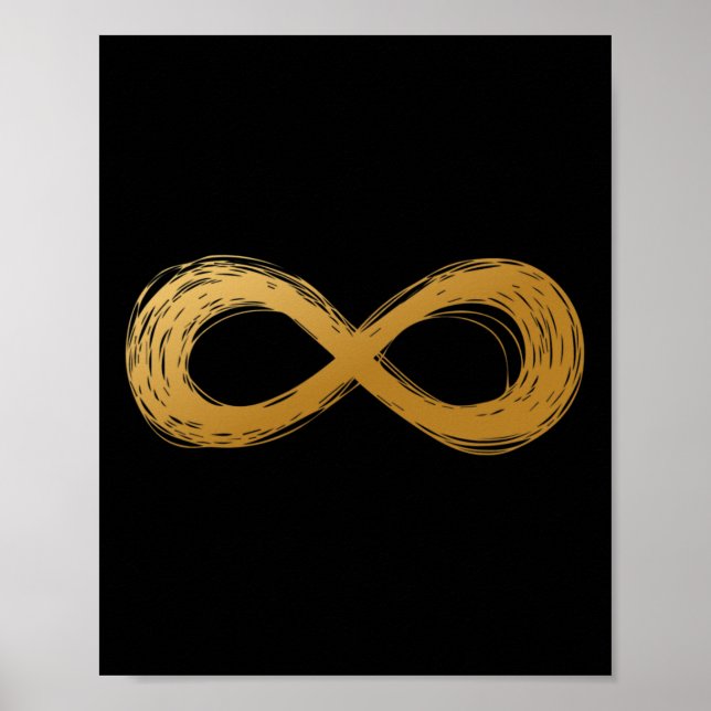Poster Símbolo de Neurodiversidade da Infinidade Dourada  (Frente)
