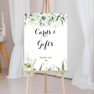 Poster Símbolo de Ofertas e Cartões Verdes Eucalyptus c