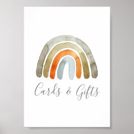 Poster Símbolo de Partido do Chá de fraldas Rainbow Water