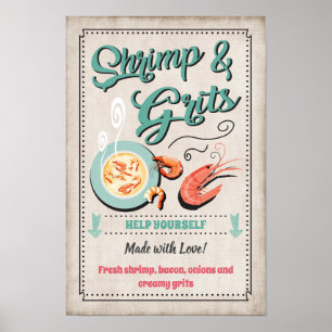 Poster Símbolo de Partido Shrimp e Grits