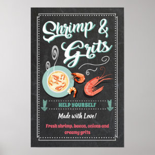 Poster Símbolo de Partido Shrimp e Grits