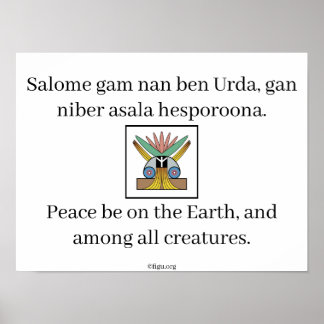 Poster Símbolo de paz e meditação do Salome Mantra