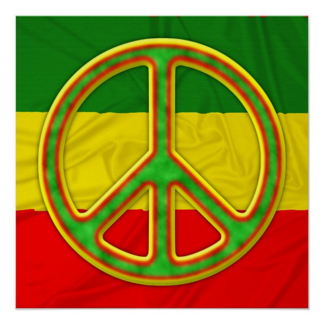 Pôster Símbolo de paz rasta (Frente)