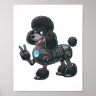 Poster Símbolo de Paz Robô Cyborg Poodle