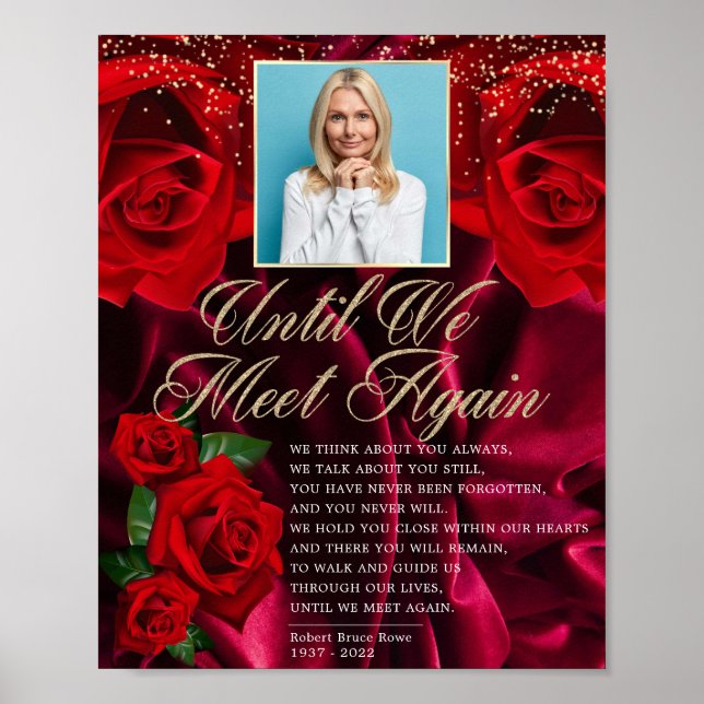 Poster Símbolo de Poema Funeral dos Rosas Vermelhos Silky (Frente)