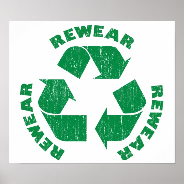 Poster Símbolo de Reciclar de Rewear Rewear (Frente)