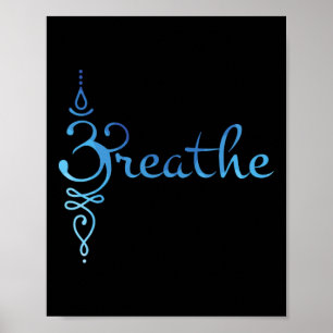 Poster Símbolo de Respiração de Meditação de Yoga Zen em